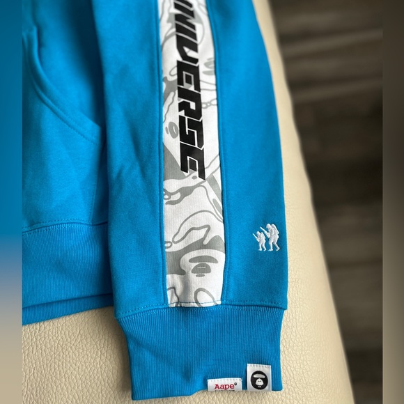 NWT - AAPE by A Bathing Ape (BAPE) Logo Tape Hoodie - Men XL/Women XXL - Picture 6 of 11